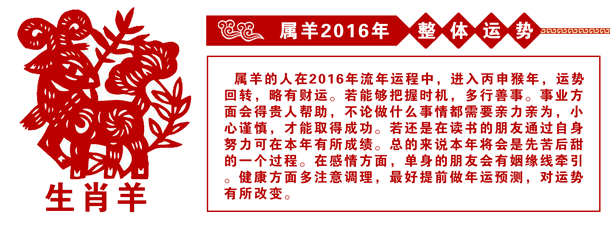 屬羊的人2016年運(yùn)勢(shì) 屬羊的人2016年運(yùn)勢(shì)