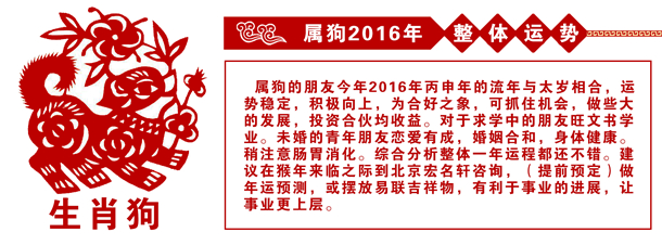 屬狗的人2016年運勢 屬狗的人2016年運勢